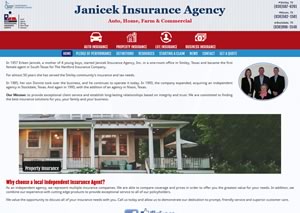 Website designer for JanicekInsurance.com 