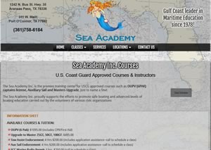 Website designer for SeaAcademyTX.com