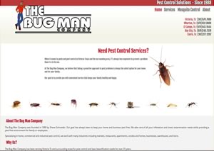 Website designer for TheBugManCompany.com 